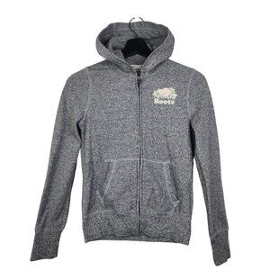 ROOTS Youth Original Full Zip Hoodie Salt & Pepper Boys XL